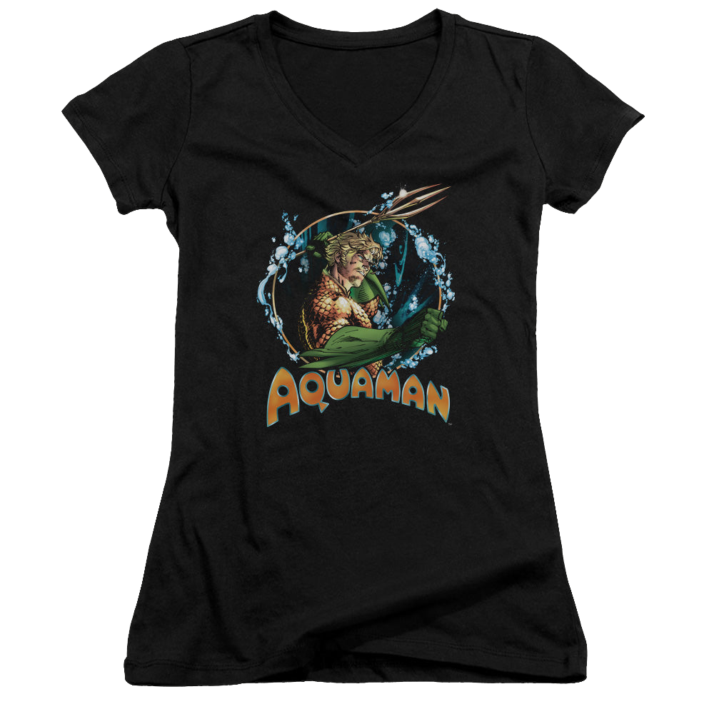 Aquaman Ruler Of The Seas - Juniors V-Neck T-Shirt Juniors V-Neck T-Shirt Aquaman   