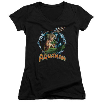 Aquaman Ruler Of The Seas - Juniors V-Neck T-Shirt Juniors V-Neck T-Shirt Aquaman   