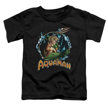 Black toddler t-shirt with Aquaman Ruler Of The Seas graphic