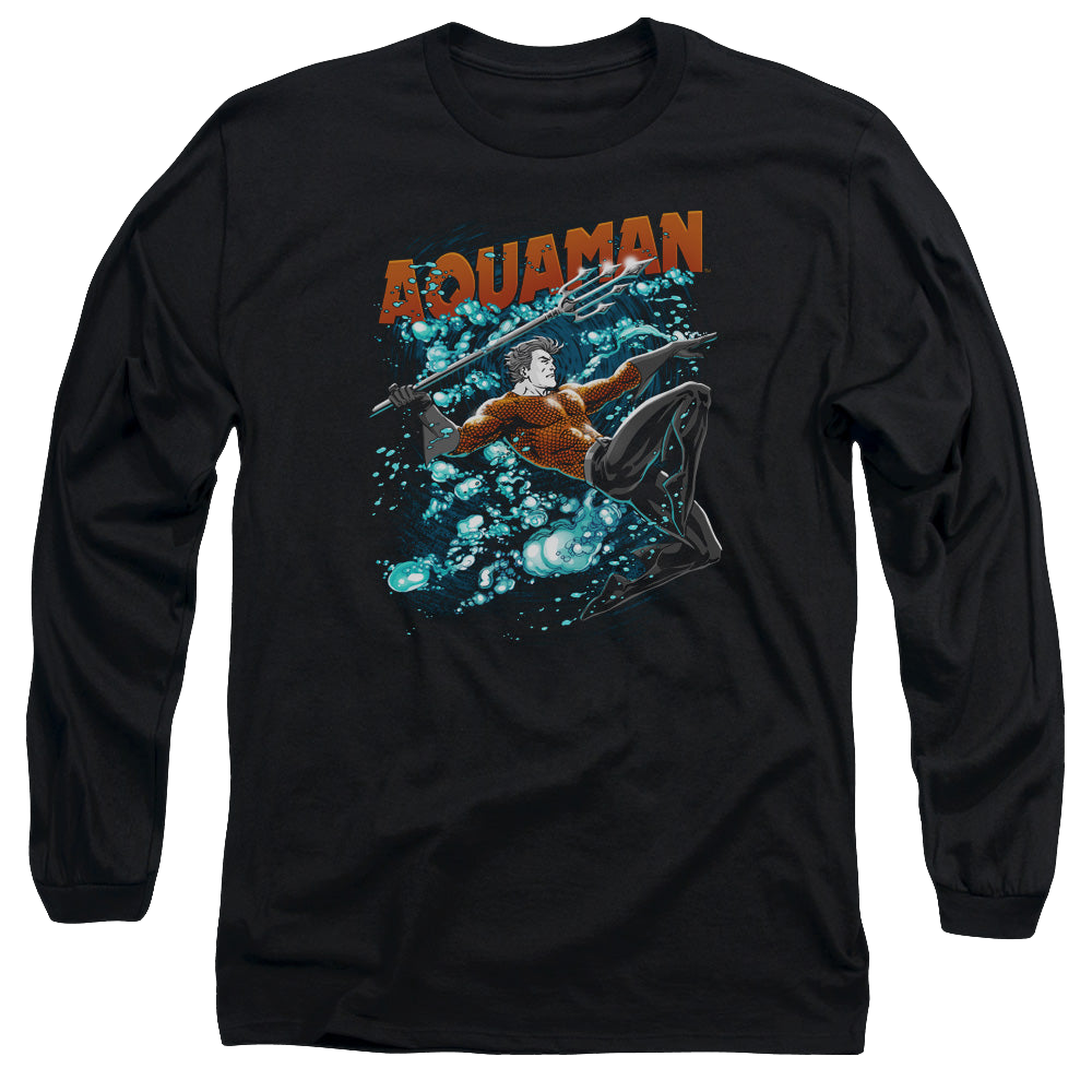 Aquaman Aqua Bubbles - Men's Long Sleeve T-Shirt Men's Long Sleeve T-Shirt Aquaman   