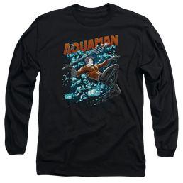 Aquaman Aqua Bubbles - Men's Long Sleeve T-Shirt Men's Long Sleeve T-Shirt Aquaman   