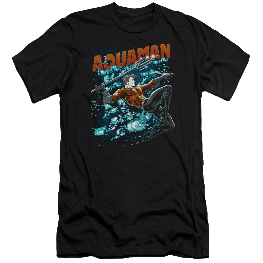 Aquaman Aqua Bubbles - Men's Premium Slim Fit T-Shirt Men's Premium Slim Fit T-Shirt Aquaman   