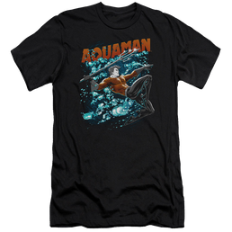 Aquaman Aqua Bubbles - Men's Premium Slim Fit T-Shirt Men's Premium Slim Fit T-Shirt Aquaman   