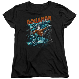 Aquaman Aqua Bubbles - Women's T-Shirt Women's T-Shirt Aquaman   