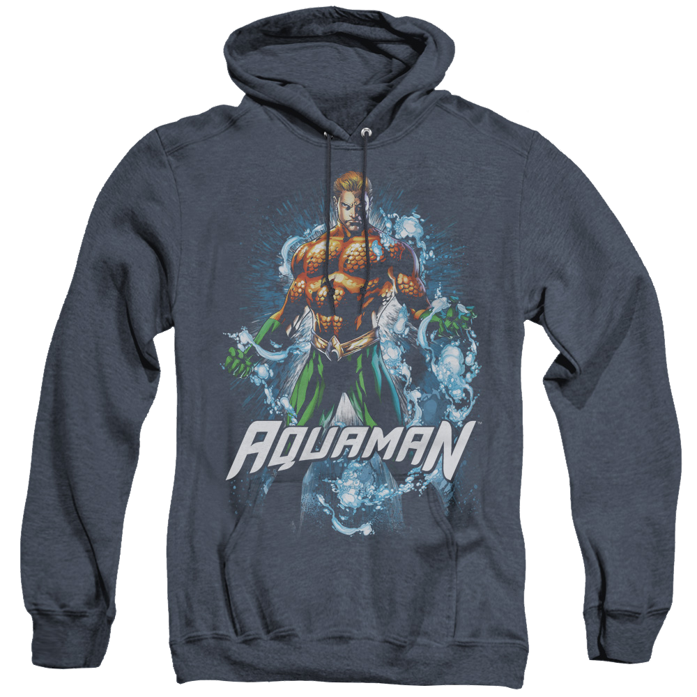 Aquaman Water Powers - Heather Pullover Hoodie Heather Pullover Hoodie Aquaman   