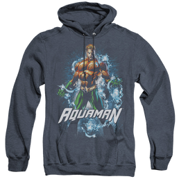 Aquaman Water Powers - Heather Pullover Hoodie Heather Pullover Hoodie Aquaman   