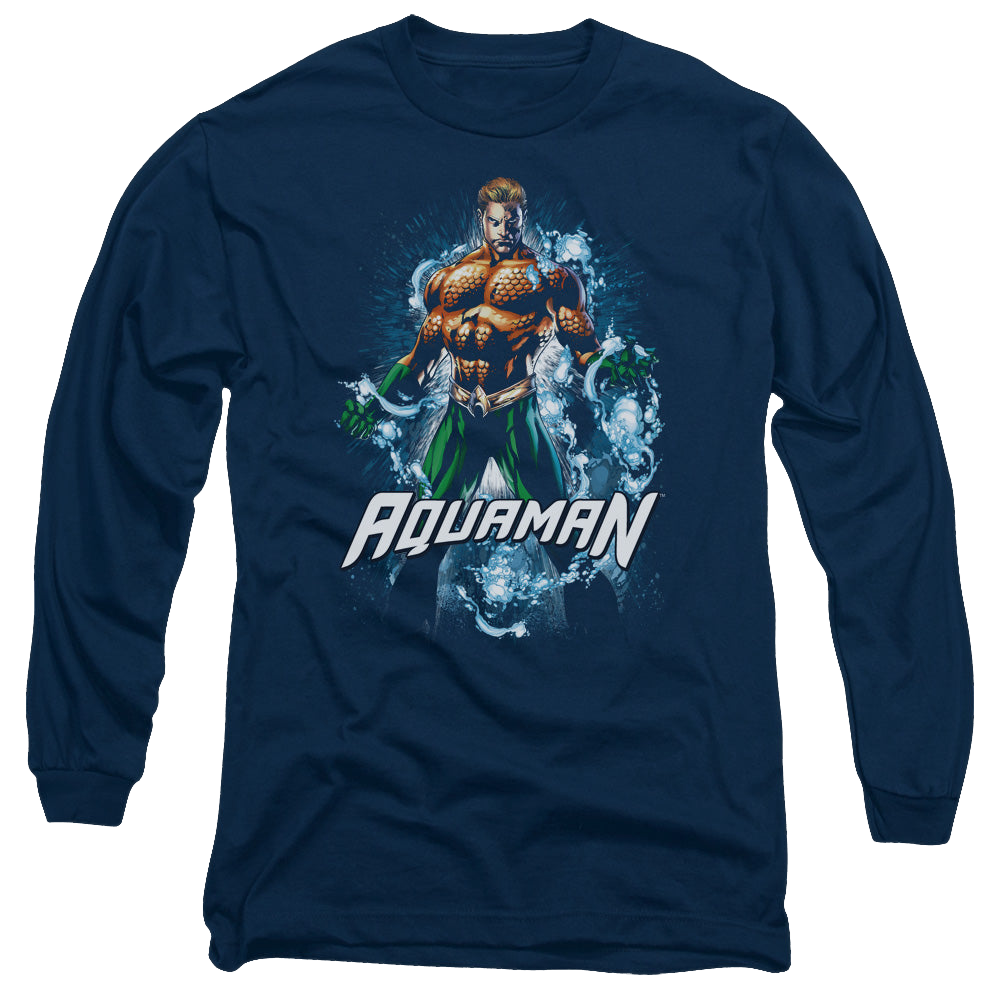 Aquaman Water Powers - Men's Long Sleeve T-Shirt Men's Long Sleeve T-Shirt Aquaman   