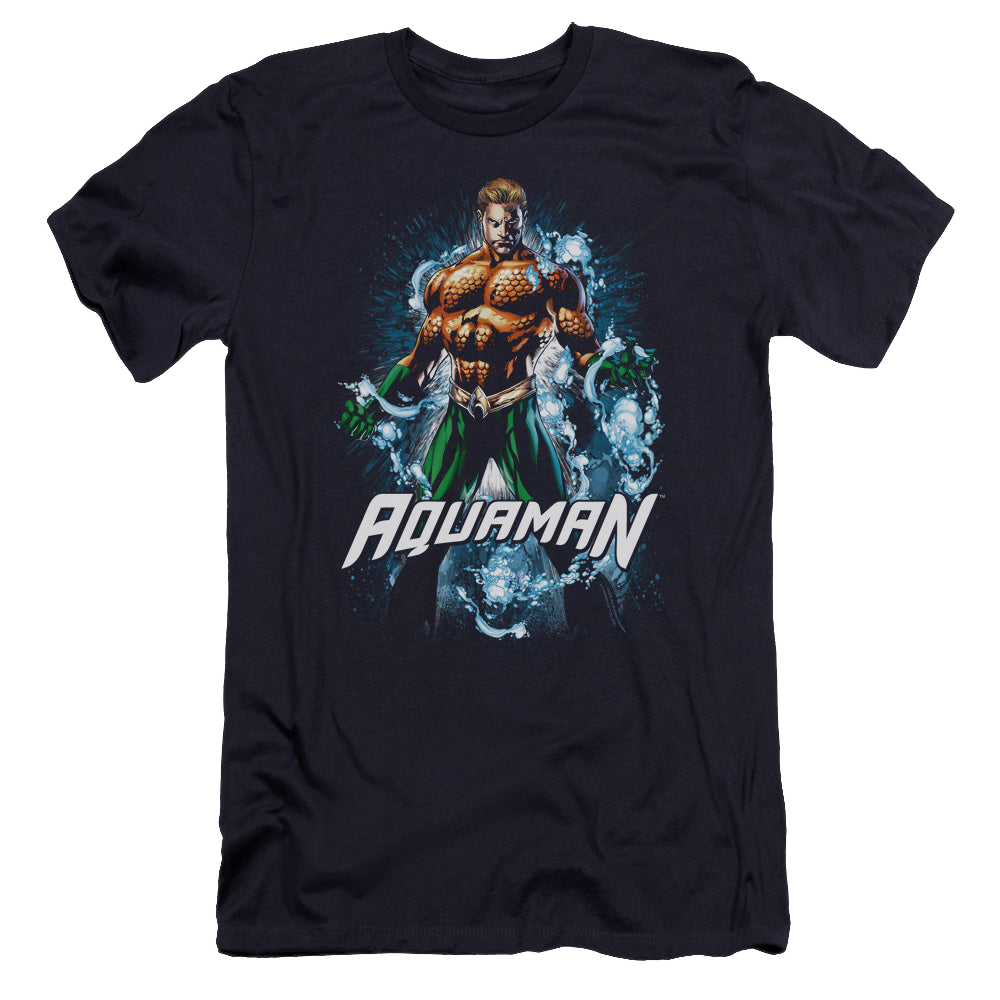 Aquaman Water Powers - Men's Premium Slim Fit T-Shirt Men's Premium Slim Fit T-Shirt Aquaman   