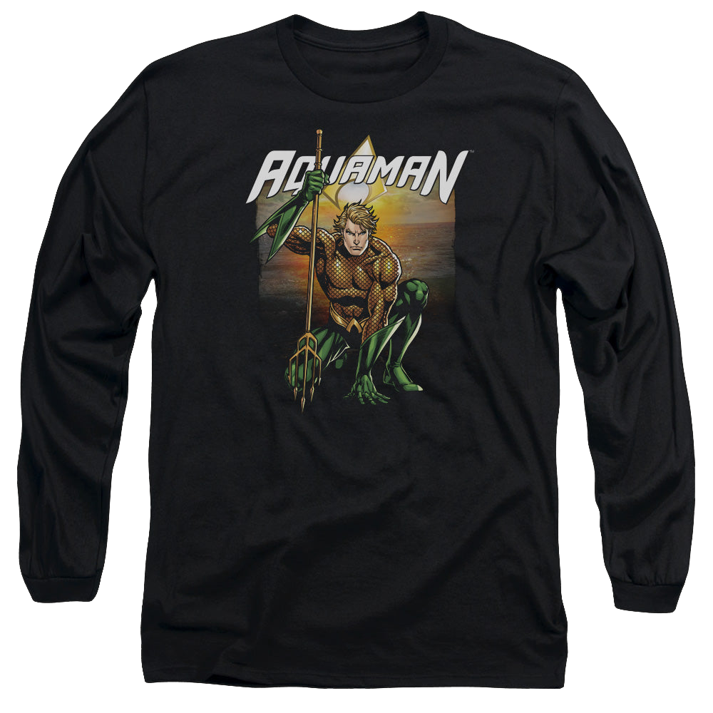 Aquaman Beach Sunset - Men's Long Sleeve T-Shirt Men's Long Sleeve T-Shirt Aquaman   