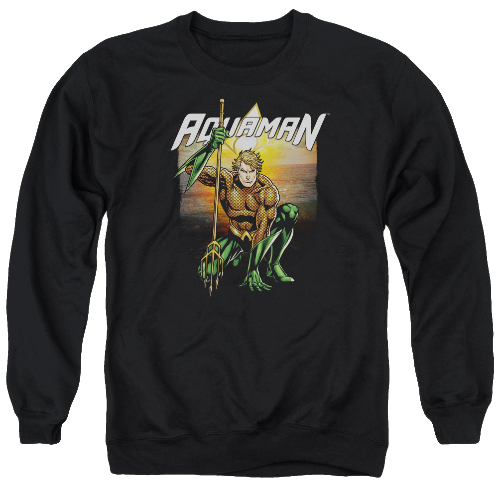 Aquaman Beach Sunset - Men's Crewneck Sweatshirt Men's Crewneck Sweatshirt Aquaman   