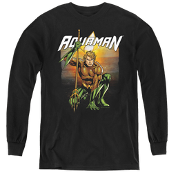 Aquaman Beach Sunset - Youth Long Sleeve T-Shirt Youth Long Sleeve T-Shirt Aquaman   