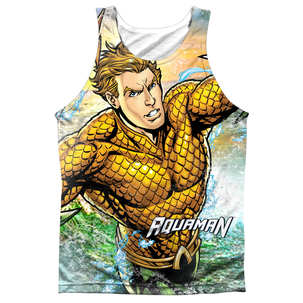 Aquaman Rough Seas - Men's All Over Print Tank Top Men's All Over Print Tank Aquaman   