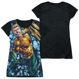 Aquaman Trident - Juniors Black Back T-Shirt Juniors Black Back T-Shirt Aquaman   