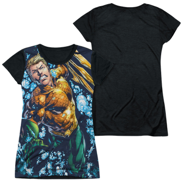 Aquaman Trident juniors black back t-shirt