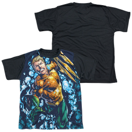Aquaman Trident - Youth Black Back T-Shirt Youth Black Back T-Shirt (Ages 8-12) Aquaman   