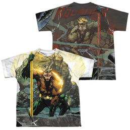 Aquaman Good Vs Evil (Front/Back Print) - Youth All-Over Print T-Shirt Youth All-Over Print T-Shirt (Ages 8-12) Aquaman   