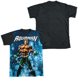 Aquaman Bubbles Everywhere - Men's Black Back T-Shirt Men's Black Back T-Shirt Aquaman   