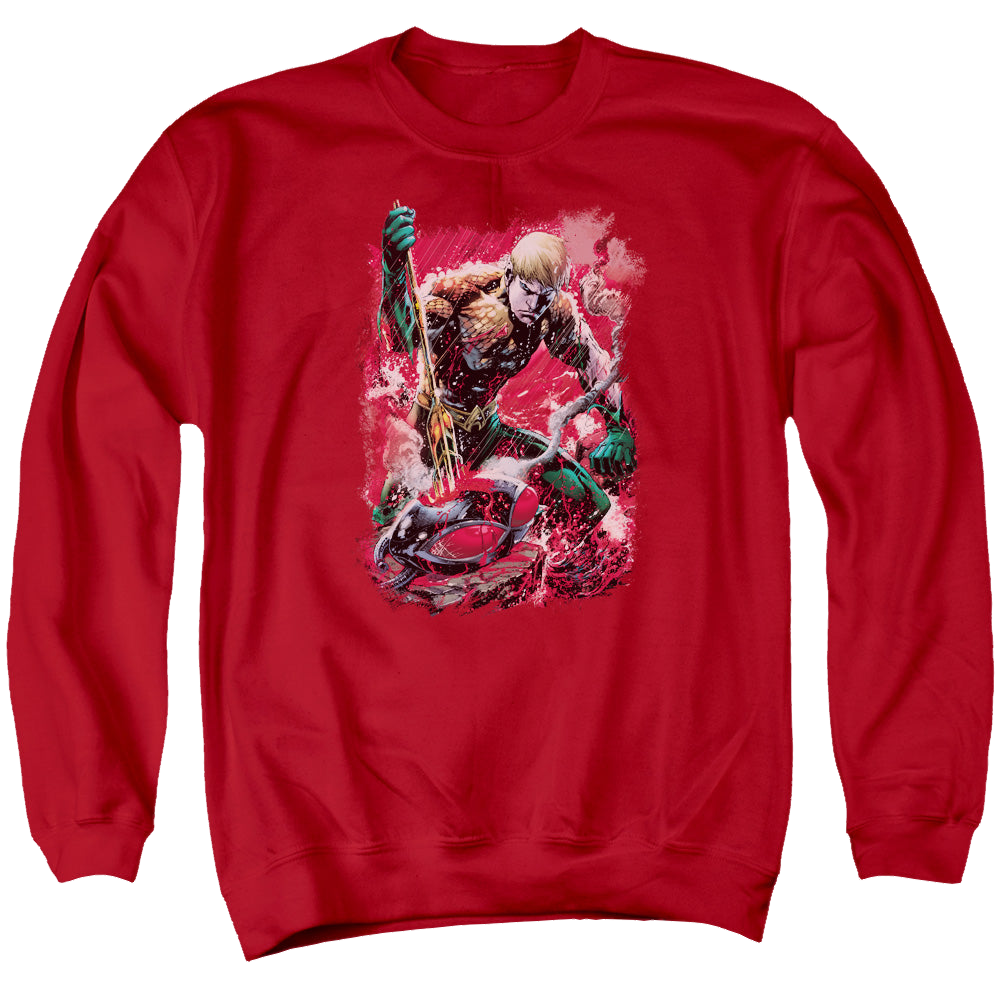 Aquaman Finished - Men's Crewneck Sweatshirt Men's Crewneck Sweatshirt Aquaman   