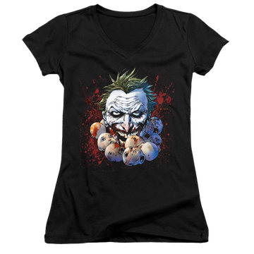 Joker, The Doll Heads - Juniors V-Neck T-Shirt Juniors V-Neck T-Shirt Joker   