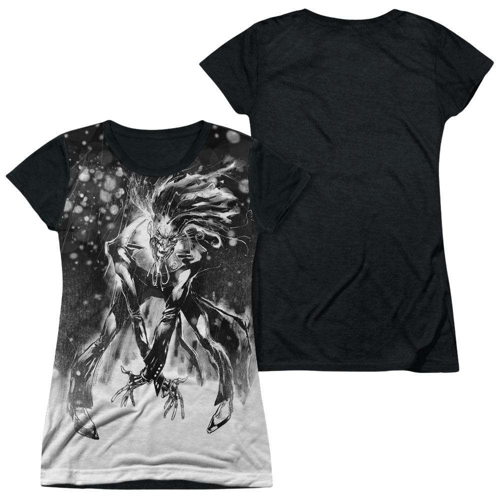Joker, The Sketchy Joker - Juniors Black Back T-Shirt Juniors Black Back T-Shirt Joker   