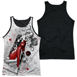 Harley Quinn Harley Sketch Sub - Men's Black Back Tank Top Men's Black Back Tank Harley Quinn   