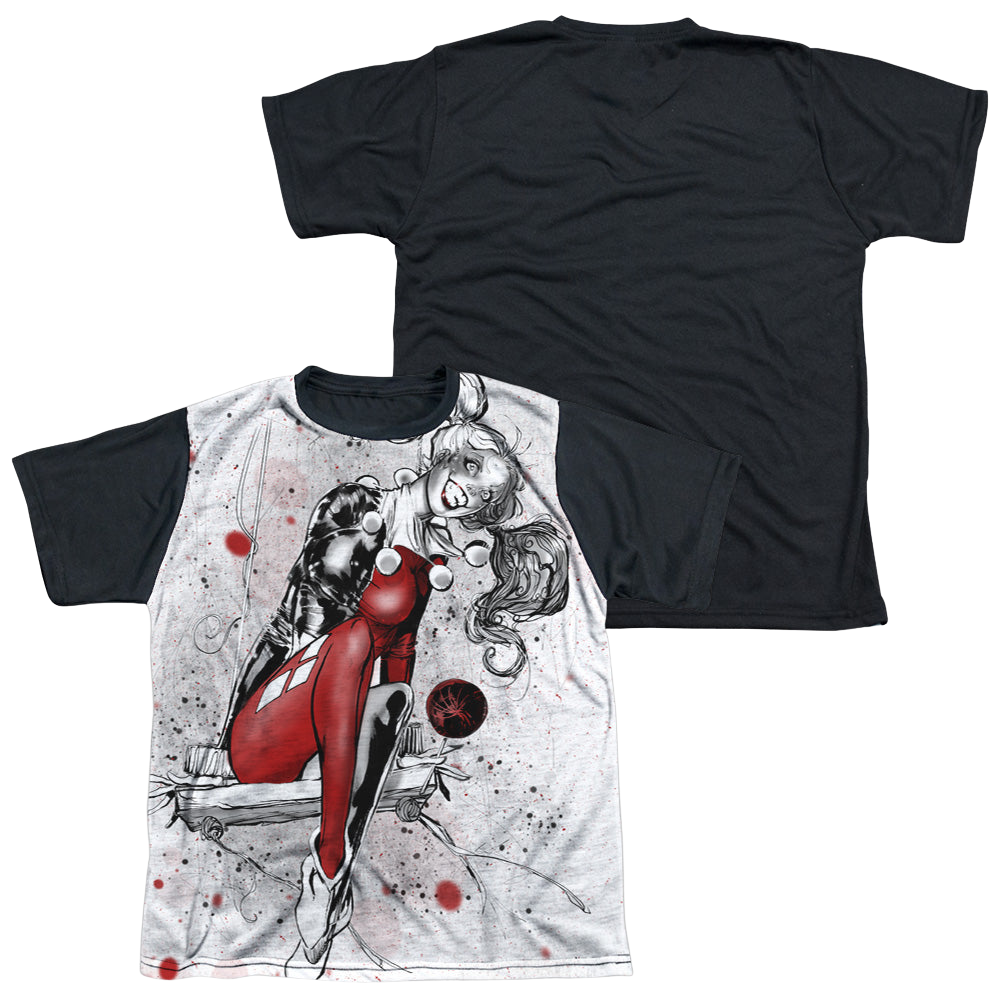 Harley Quinn Harley Sketch Sub - Youth Black Back T-Shirt Youth Black Back T-Shirt (Ages 8-12) Harley Quinn   