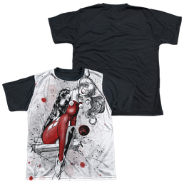 Harley Quinn Harley Sketch Sub - Youth Black Back T-Shirt Youth Black Back T-Shirt (Ages 8-12) Harley Quinn   