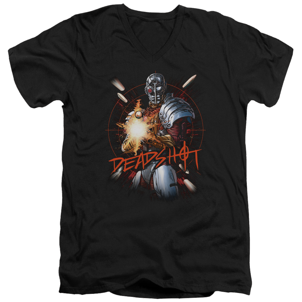 Justice League Deadshot Men's V-Neck T-Shirt Men's V-Neck T-Shirt DC Comics   