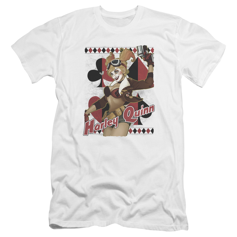 Justice League Harley Bombshetll Men's Premium Slim Fit T-Shirt Men's Premium Slim Fit T-Shirt Wonder Woman   