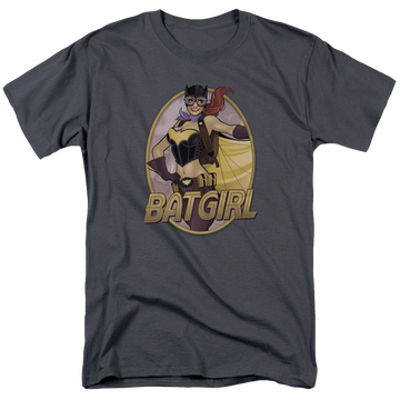 Charcoal men's regular fit t-shirt with Batman Batgirl Bombshell graphic