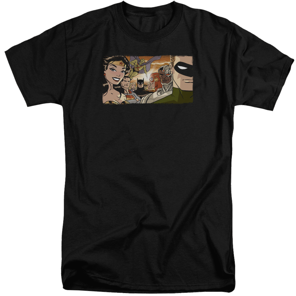 Justice League Cinematic League Men's Tall Fit T-Shirt Men's Tall Fit T-Shirt Justice League   