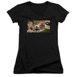 Justice League Cinematic League Juniors V-Neck T-Shirt Juniors V-Neck T-Shirt Justice League   