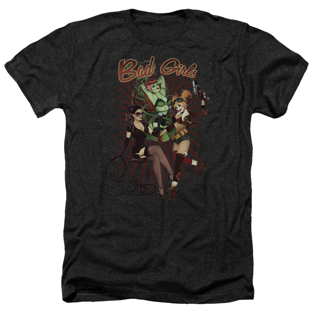 Justice League Bad Girls Men's Heather T-Shirt Men's Heather T-Shirt DC Comics   