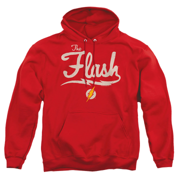 Red pullover hoodie with The Flash Old School Flash graphic