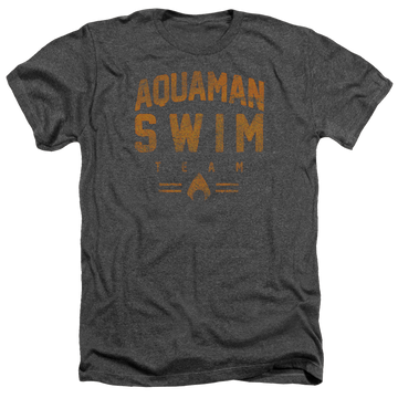 Charcoal men's heather t-shirt with Aquaman Swin Team graphic
