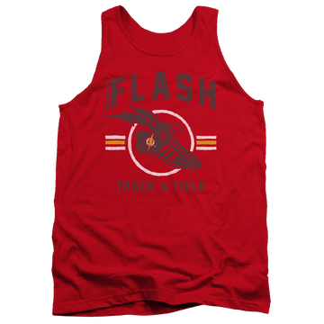 Red men's tank with The Flash Track And Field graphic