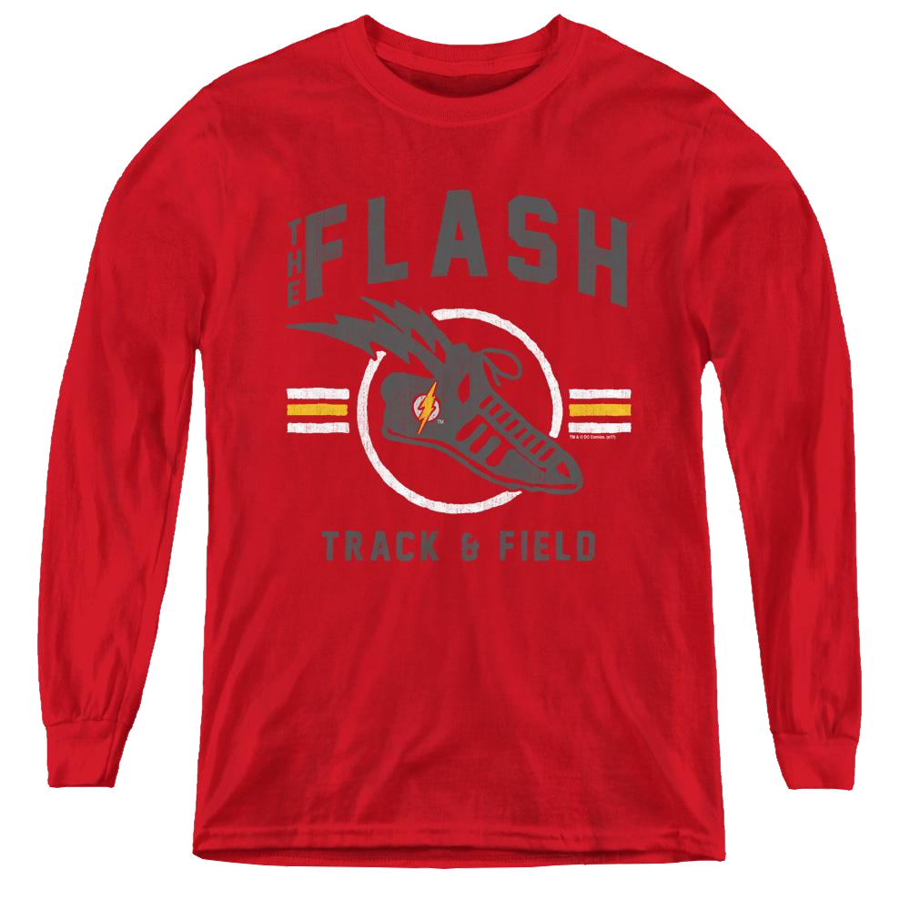 Flash, The Track And Field - Youth Long Sleeve T-Shirt Youth Long Sleeve T-Shirt The Flash   