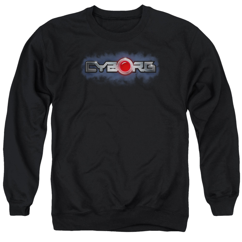Justice League Cyborg Title Men's Crewneck Sweatshirt Men's Crewneck Sweatshirt DC Comics   