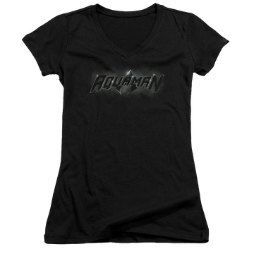 Aquaman Aquaman Title - Juniors V-Neck T-Shirt Juniors V-Neck T-Shirt Aquaman   