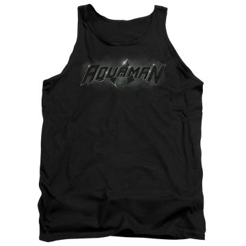 Black men's tank with Aquaman Title graphic