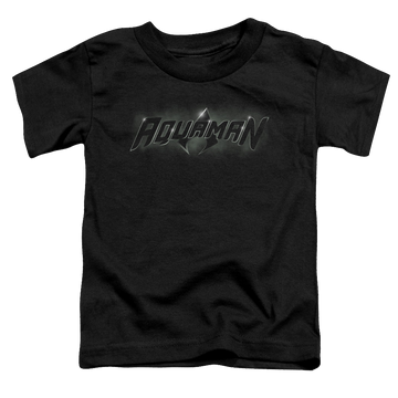 Black toddler t-shirt with Aquaman Title graphic