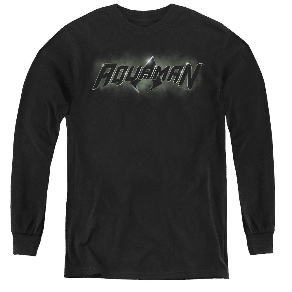 Aquaman Aquaman Title - Youth Long Sleeve T-Shirt Youth Long Sleeve T-Shirt Aquaman   