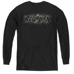Aquaman Aquaman Title - Youth Long Sleeve T-Shirt Youth Long Sleeve T-Shirt Aquaman   