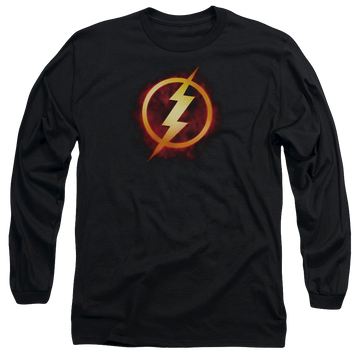 Black men's long sleeve t-shirt with Flash Title graphic