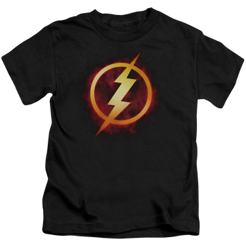 Black kid's t-shirt for ages 4 to 7 with Flash Title graphic