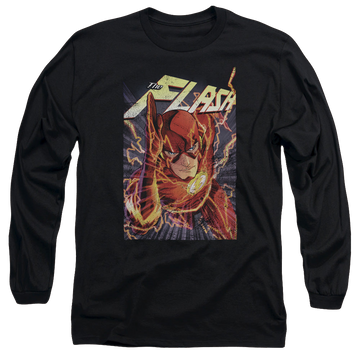 Black men's long sleeve t-shirt with Flash One graphic