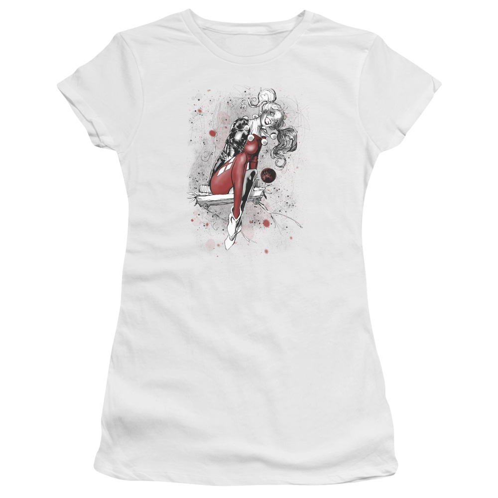 Harley Quinn Harley Sketch - Juniors T-Shirt Juniors T-Shirt Harley Quinn   