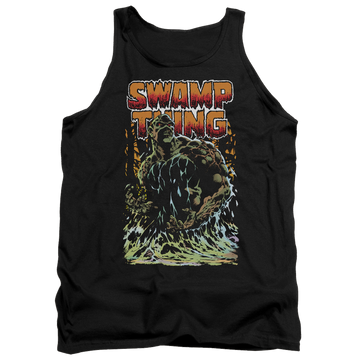 Black men's tank with DC Comics Justice League Swamp Thing graphic