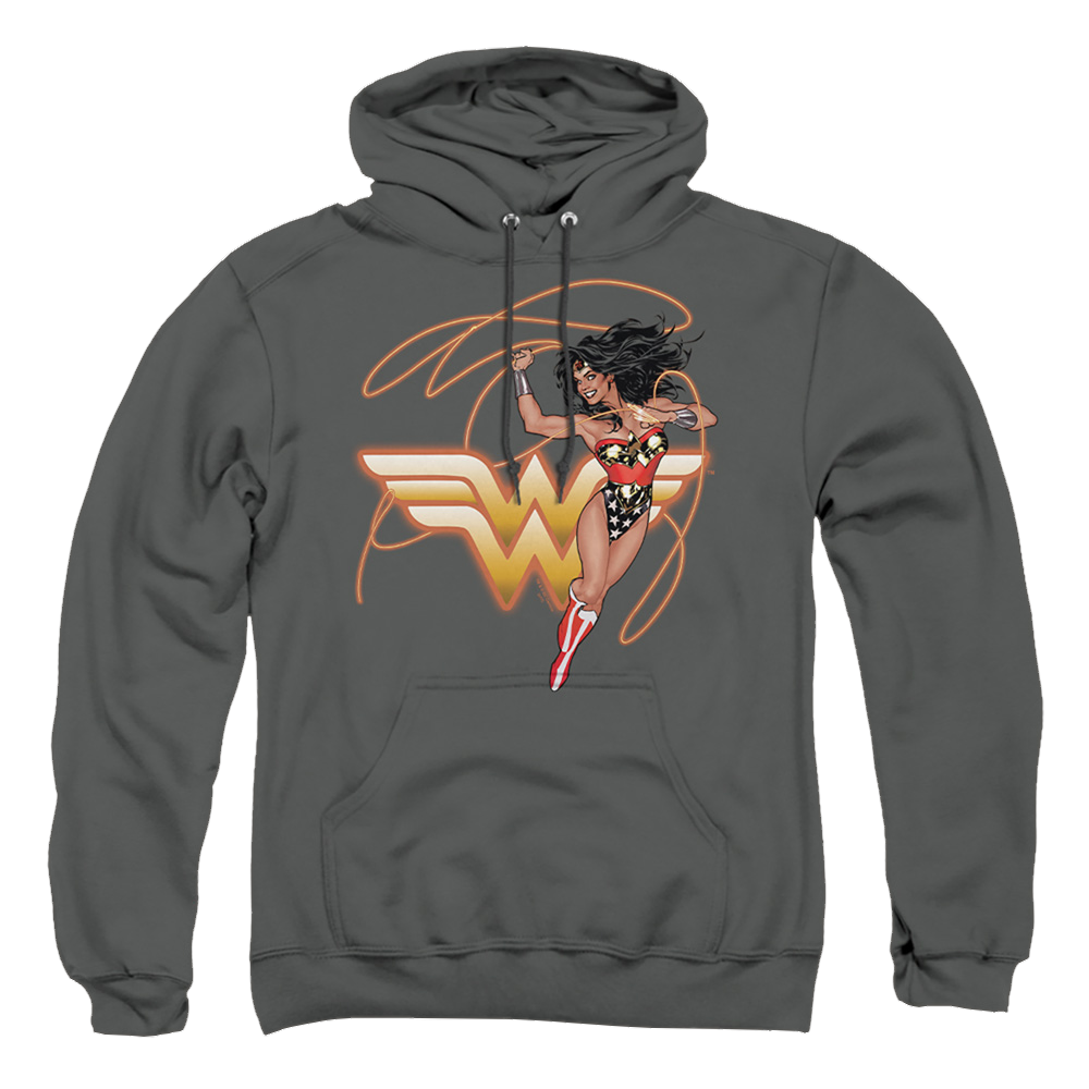 Justice League Glowing Lasso Pullover Hoodie Pullover Hoodie Wonder Woman   