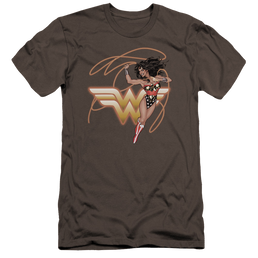 Justice League Glowing Lasso Men's Premium Slim Fit T-Shirt Men's Premium Slim Fit T-Shirt Wonder Woman   
